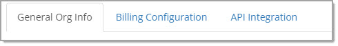 Org Info Tabs